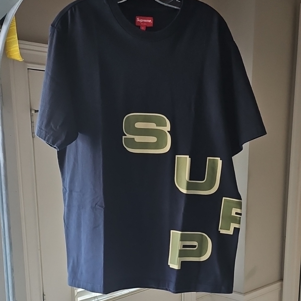 Supreme Navy Blue Graphic T-Shirt